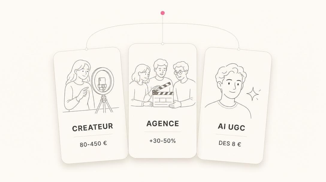 Prix d'une vidéo UGC en 2026 : la grille complète