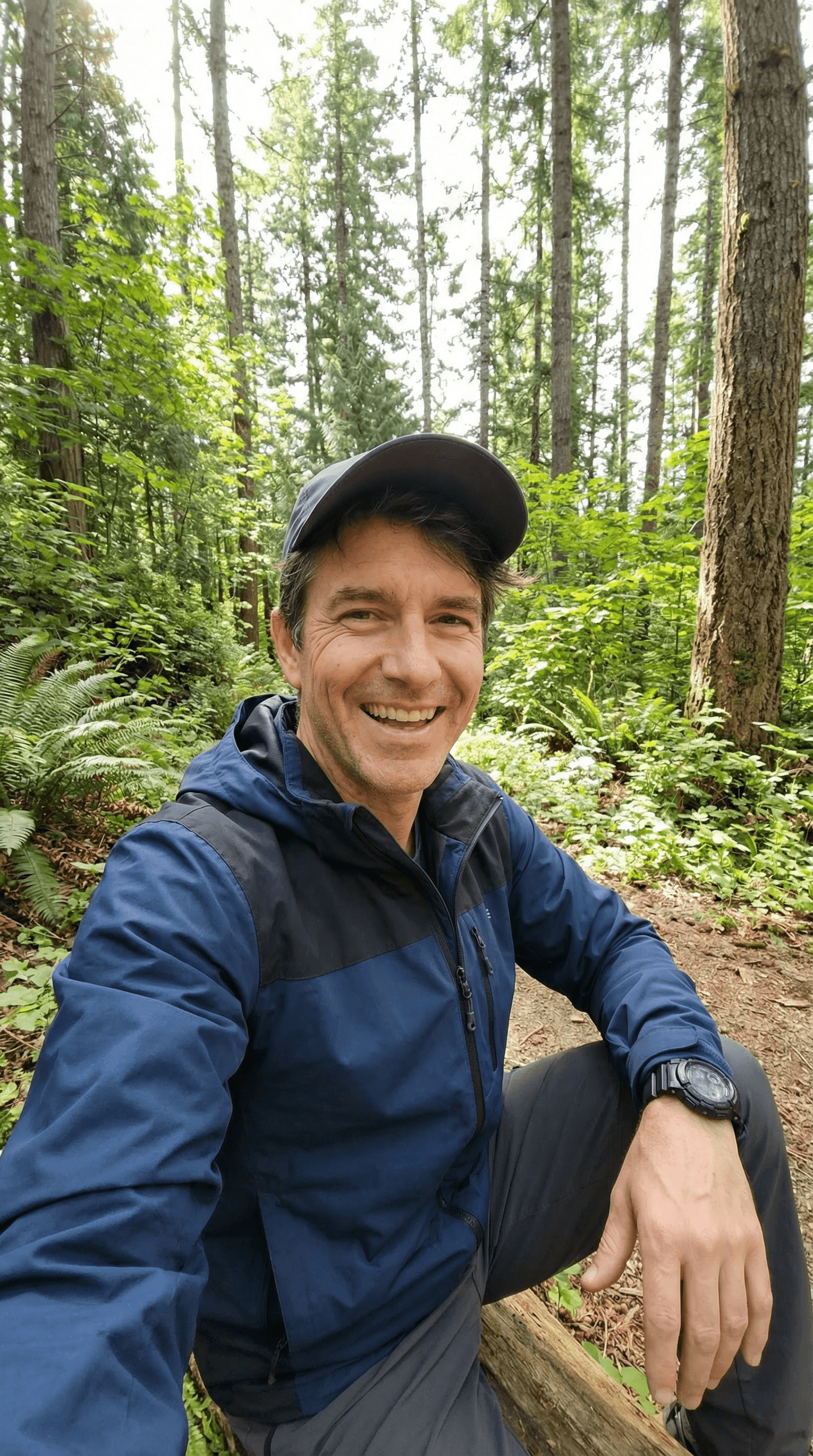 AI avatar: American man in a forest, UGC ad example